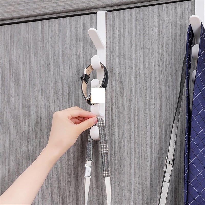 GTC GTC Combo MultiFunction Bathroom Accessories Door Hanging Hook Hair Dryer Holder Rack with Toothpaste Toothbrush Dispenser Holder Plastic Rolling Tube Squeezer and Soap Holder SB20 - Image 4