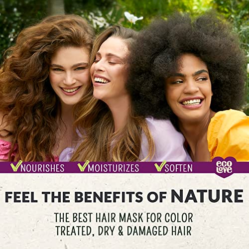 ecoLove Hair Mask for Dry Damaged Hair, Natural Hair Mask Deep Conditioning, 11.8 oz - Vegan and Cruelty-Free, With Lavender Extract, Organic Ingredients, SLS and Parabens Free - Image 4