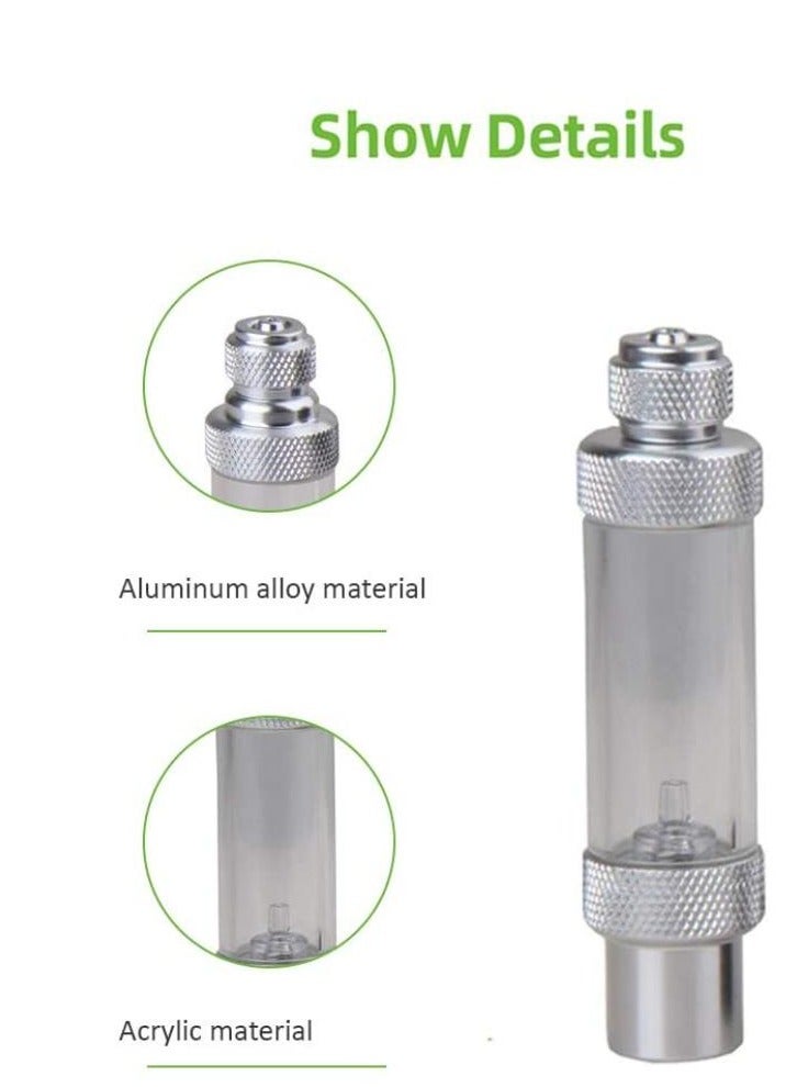 عداد فقاعات ثاني أكسيد الكربون من سبائك الألومنيوم مع صمام فحص لجهاز قياس ثاني أكسيد الكربون لحوض السمك برأس واحد - Image 4