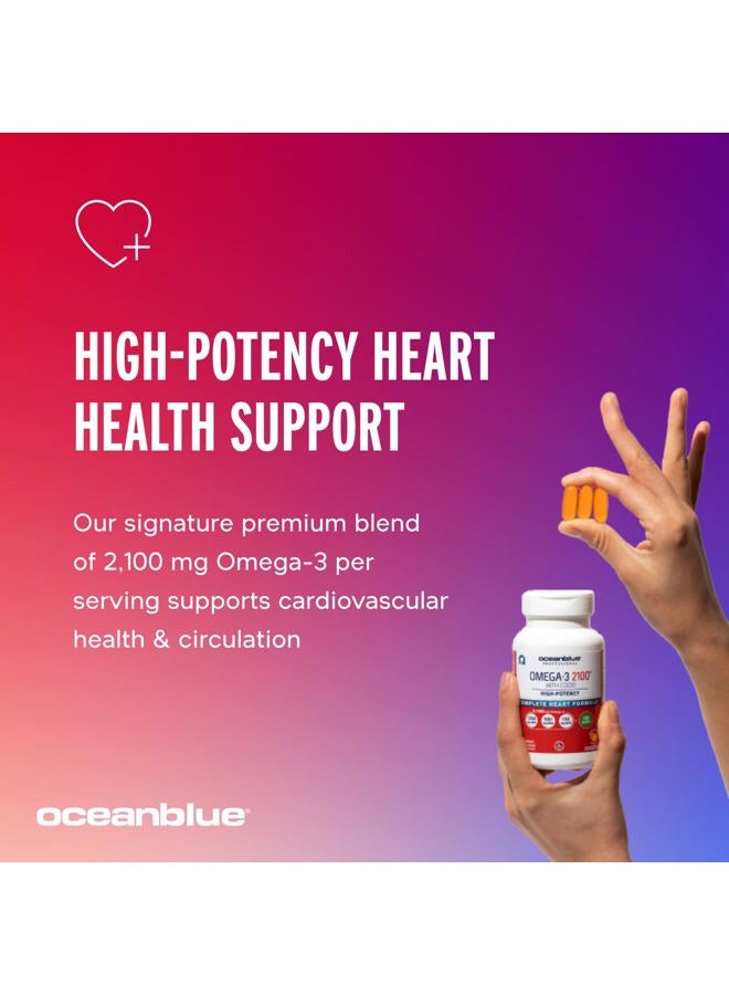Professional Omega-3 2100 with CoQ10 – 90 ct – 2 Pack – Triple Strength Fish Oil Supplement with High-Potency EPA and DHA, and CoQ10 – Orange Flavor (60 Servings) - Image 4