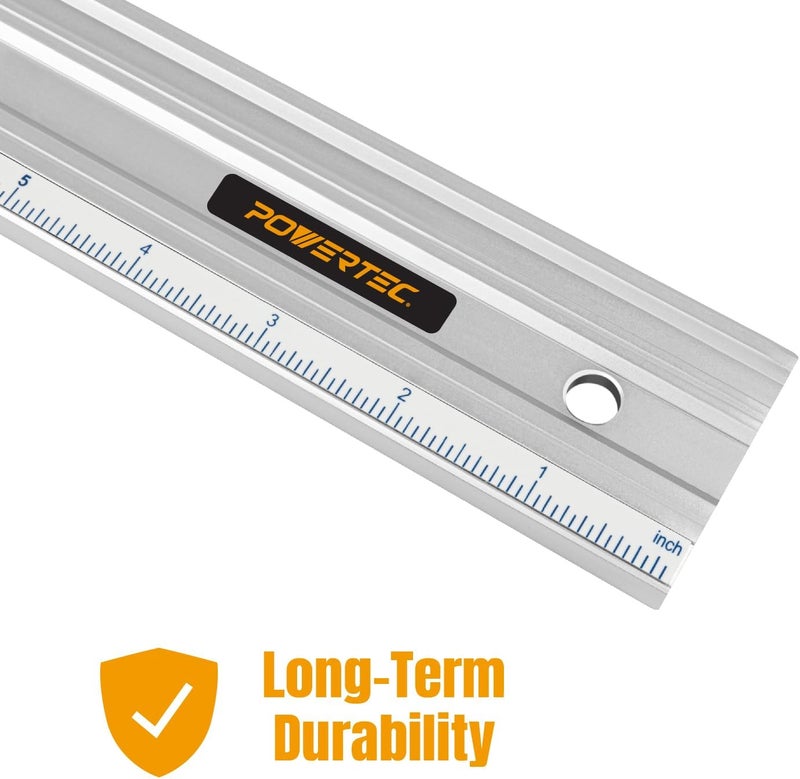 POWERTEC 18 Inch Straight Edges, Straight to Within .001'' Over 18'' Machined Flat, Precision Woodworking Tools for Table Saw, Router Table, MDF Workbench Top, Jointers, and Planers. 71213 - Image 3