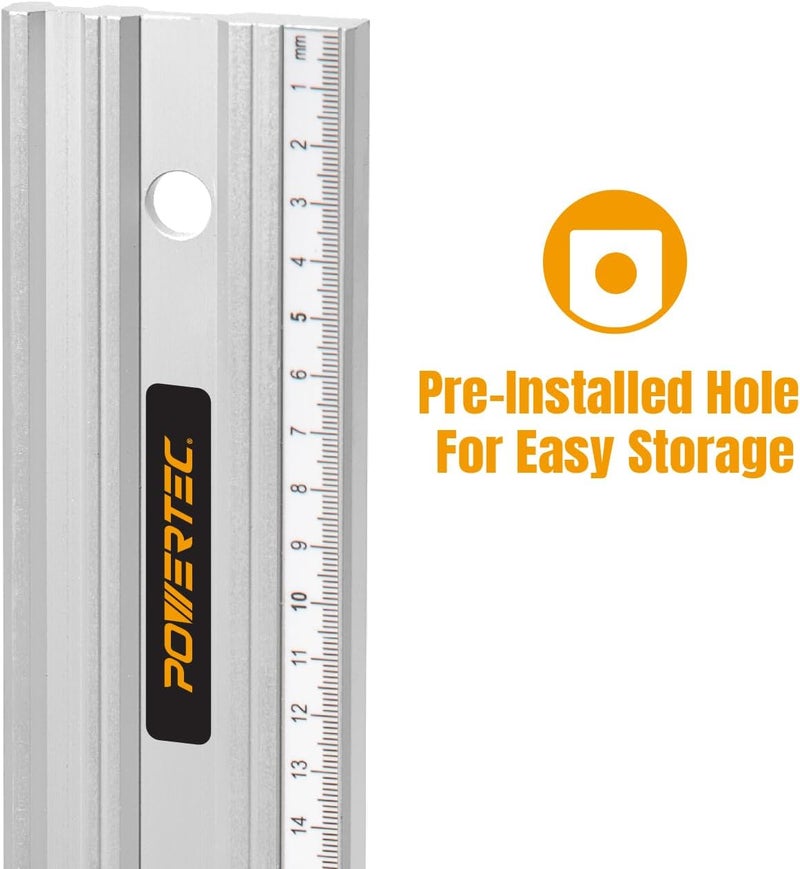 POWERTEC 18 Inch Straight Edges, Straight to Within .001'' Over 18'' Machined Flat, Precision Woodworking Tools for Table Saw, Router Table, MDF Workbench Top, Jointers, and Planers. 71213 - Image 5