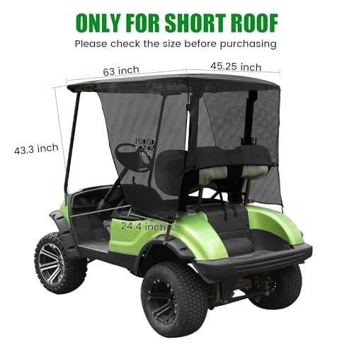 10L0L 2 Passenger Golf Cart Sun Shade Cover for Yamaha G29 Drive2 - Golf Cart Summer Covers, UV Heat Resistant Sunshade Curtain - Image 4