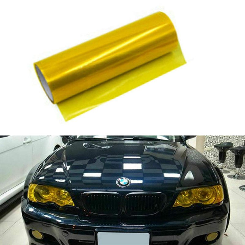 MACHSWON Car Light Film Tint Vinyl Film for Headlight Rear Light Taillight Fog Lamp Yellow 30cm x 60cm