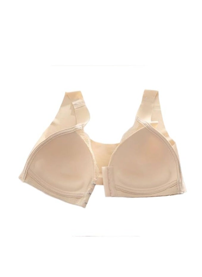 AirYoung - Women Front Buckle Lift Up Bra,Front Closure Beauty Back Comfy Bra,5D Shaping Push Up Seamless No Trace Beauty Back Bra - Image 1