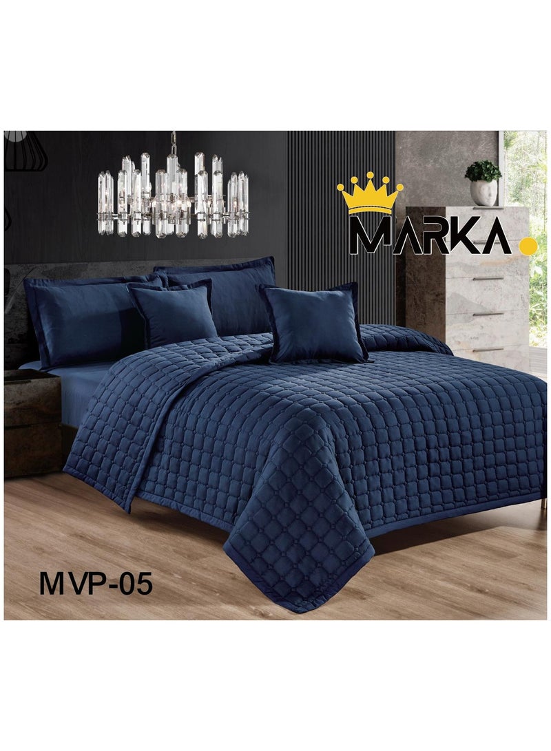 طقم لحاف سادة نفرين – 6 قطع – لحاف 250×230 سم – شرشف كامل 200×200+30 سم