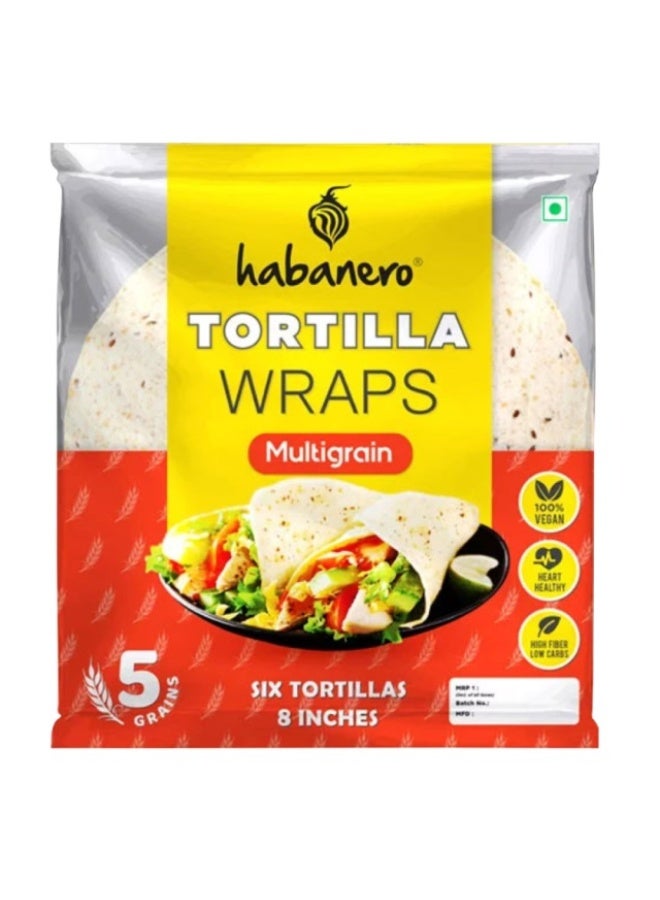 Tortilla Wraps, 8 Inch 6 Multigrain Tortilla - 330g, India