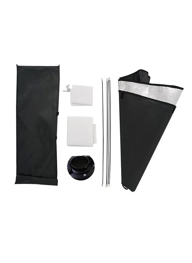60 * 90cm/ 24 * 35.4in Square Photography Softbox with Bowens Mount Removeable Diffuser Cloth Carrying Bag for Studio Portrait Product Photography Live Streaming  - Image 3