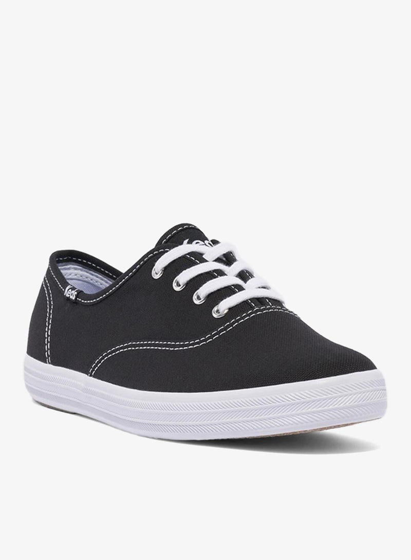 Keds Women's Champion Originals Lace Up Canvas Casual Sneaker Black - Image 3