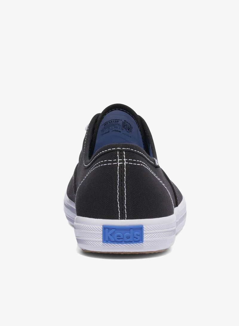 Keds Women's Champion Originals Lace Up Canvas Casual Sneaker Black - Image 2