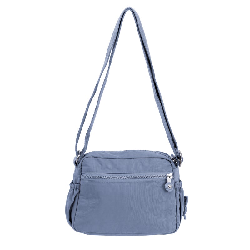 Caprice Collection Unisex Small Crossbody Bag – Waterproof Nylon, Lightweight & Compact, Light Blue - Image 2
