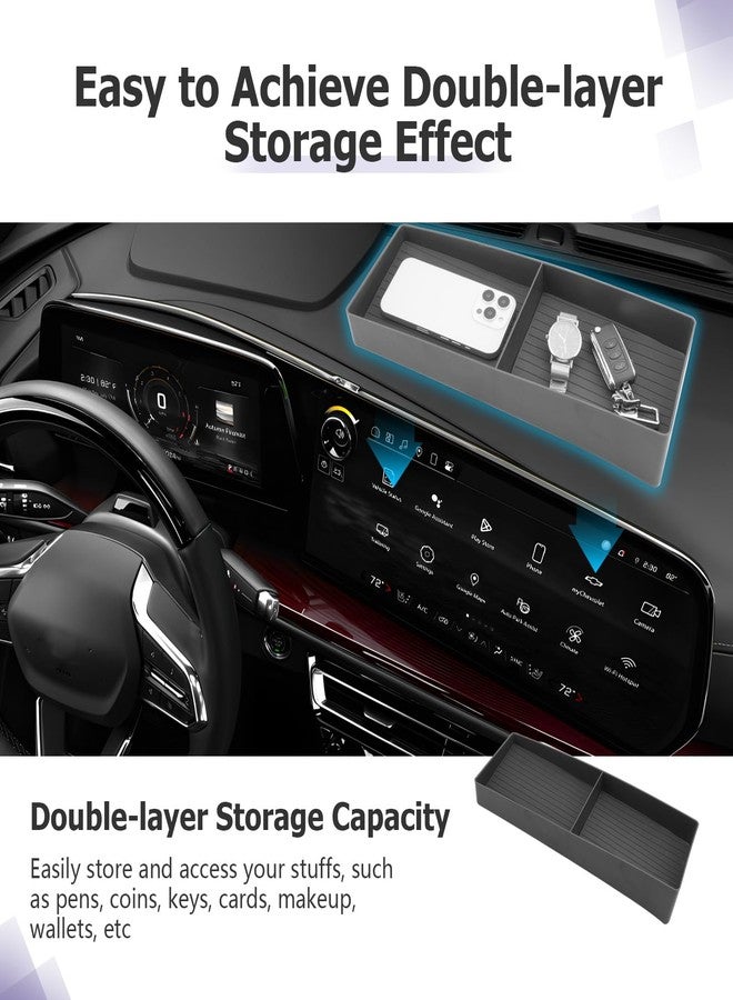 LUWU 2025 Traverse Dashboard Storage Tray Compatible with 2024 2025 Chevrolet Traverse Accessories Behind Screen Organizer 2025 Traverse Accessories Center Console Display Box Dash Tray - Image 4