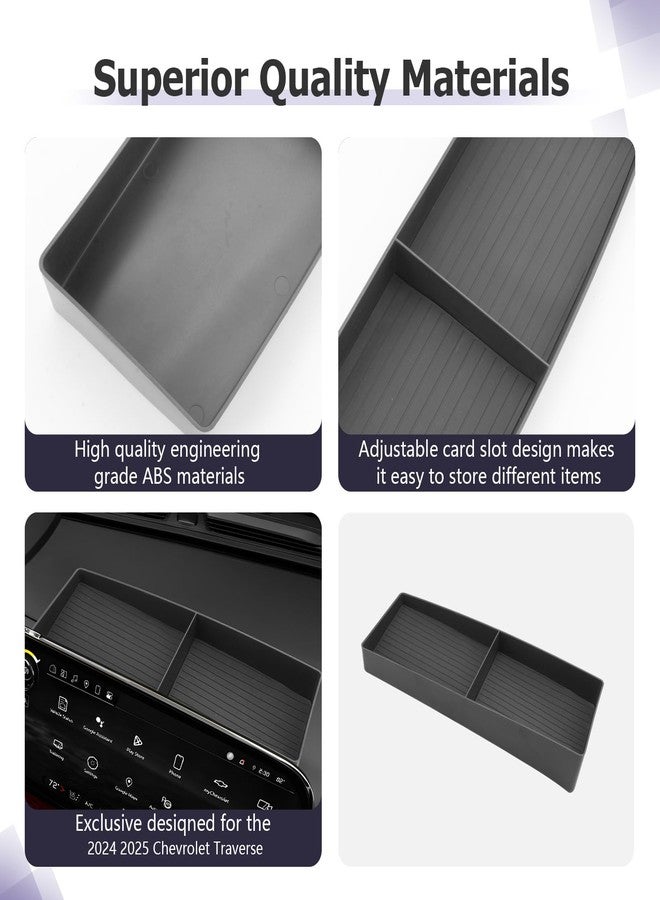 LUWU 2025 Traverse Dashboard Storage Tray Compatible with 2024 2025 Chevrolet Traverse Accessories Behind Screen Organizer 2025 Traverse Accessories Center Console Display Box Dash Tray - Image 5