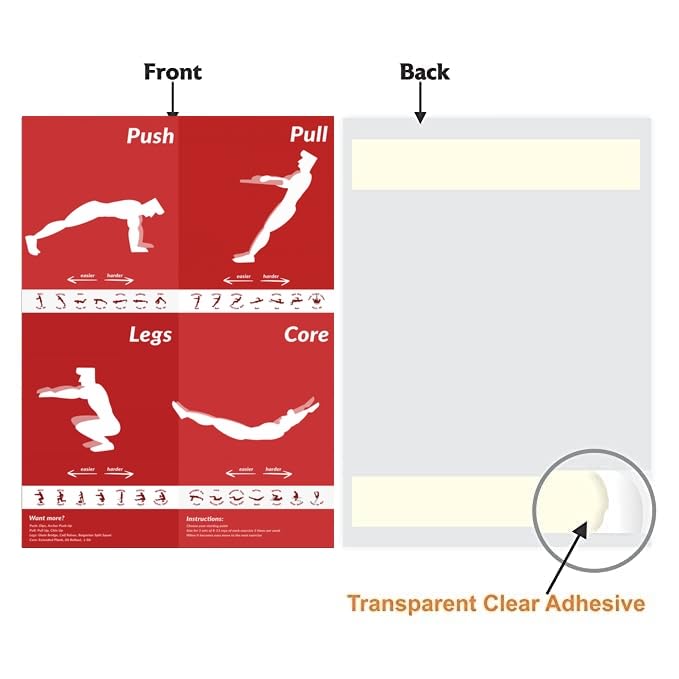 PIXELARTZ ملصق حائط كامل الجسم تحفيزي لتمارين وكمال الأجسام ملصقات صالة الألعاب الرياضية بجودة HD - Image 3