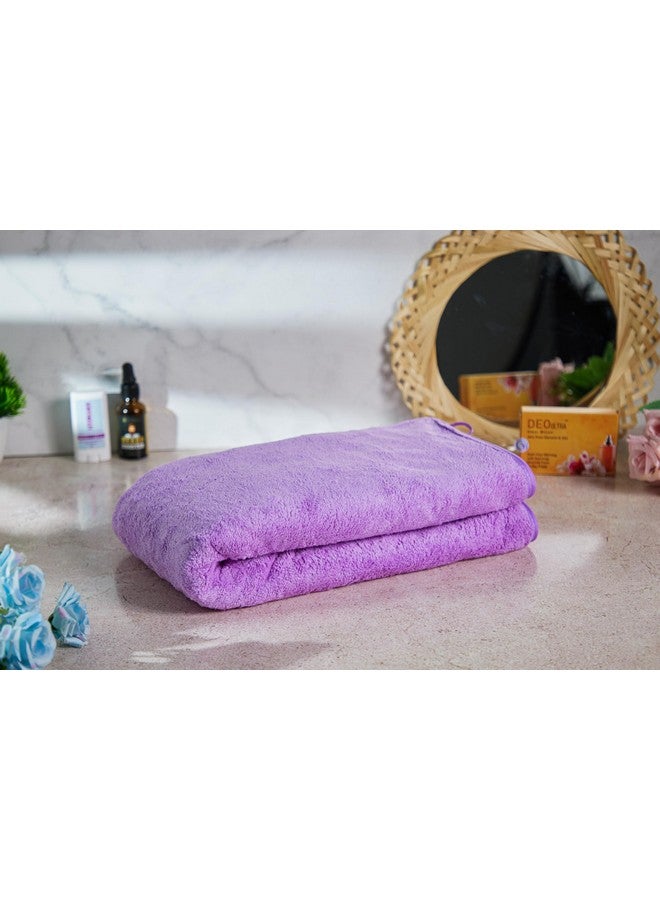 Krujyam Microfiber Large Bath Towels | (70x140) Extra Soft Plush & Quick Dry High Absorbency with Large Size Towels for Bath (Purple) - Image 3