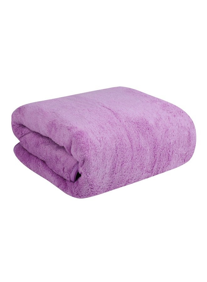 Krujyam Microfiber Large Bath Towels | (70x140) Extra Soft Plush & Quick Dry High Absorbency with Large Size Towels for Bath (Purple) - Image 1