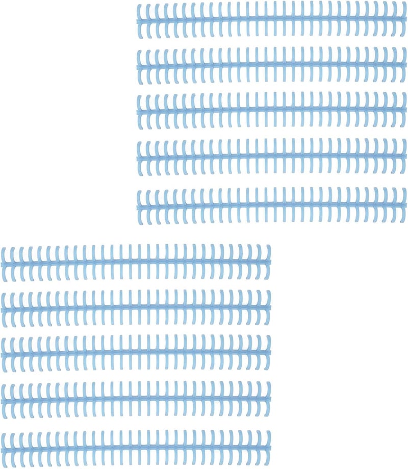 Binding Spines Plastic Combs 30 Holes 1/2in Diameter Spiral Coils for Loose Leaf 10Pcs (Light Blue) - Image 3