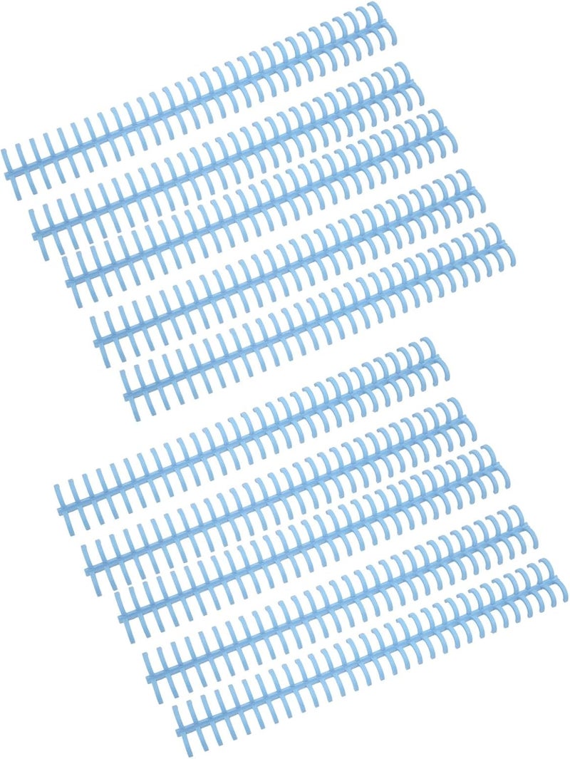 Binding Spines Plastic Combs 30 Holes 1/2in Diameter Spiral Coils for Loose Leaf 10Pcs (Light Blue) - Image 5