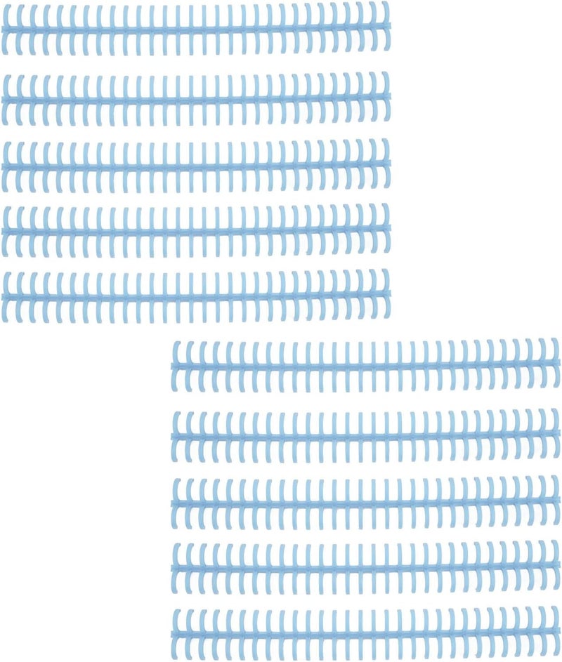 Binding Spines Plastic Combs 30 Holes 1/2in Diameter Spiral Coils for Loose Leaf 10Pcs (Light Blue) - Image 4