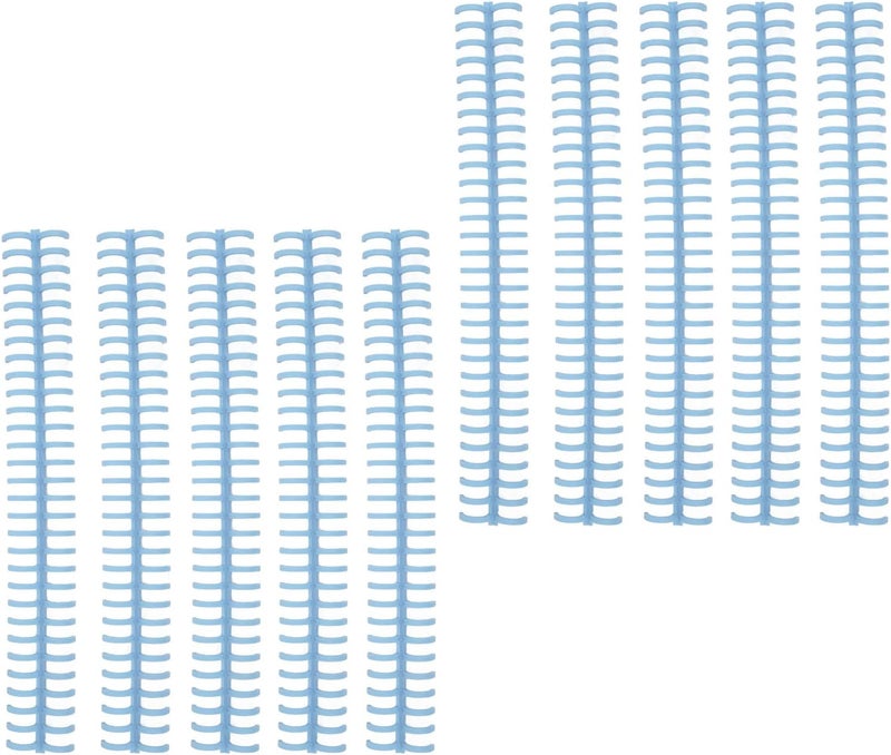 Binding Spines Plastic Combs 30 Holes 1/2in Diameter Spiral Coils for Loose Leaf 10Pcs (Light Blue) - Image 2