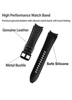 Leather Silicone Replacement Band Compatible with Samsung Galaxy Watch 5 Pro 45mm | 4 Classic 46mm 42mm | Watch 5/4 44mm 40mm , Special strap design No Gap Black - pzsku/Z0A7C9F9C180BE1C31C0CZ/45/_/1663693590/b4dd116a-1e7a-4c50-9a65-d4cb48a63d93