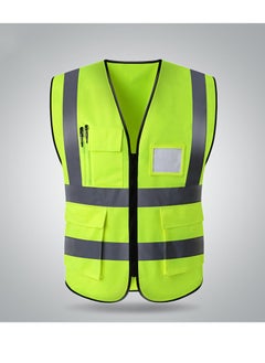 High Visibility Safety Vest with Pockets, Reflective Work Vest ANSI/ISEA Class 2