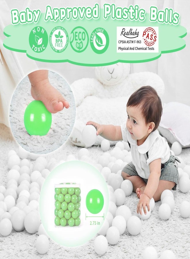 Realhaha Larger Plastic Balls for Ball Pit, Play Pin Balls for Toddlers Kid Ball Pits & Accessories for Bounce House,2.76 inches, Green - Image 3