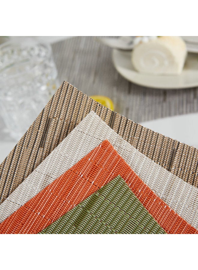 Loquat Round Table Fan-shaped Pvc Placemat Chinese Hotel Box Dining Table Mat Curved Heat Insulation Mat Spot Home Coaster-Color:Bamboo Green Curved Fan.-Specifications:47*33cm - Image 5