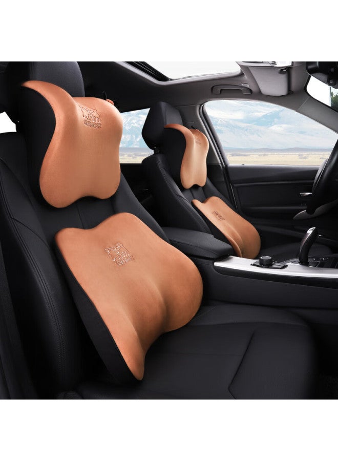 Icaroom Car Headrest Lumbar Support Car Lumbar Support Car Seat Headrest Neck Pillow Lumbar Backrest Lumbar Cushion - Image 1