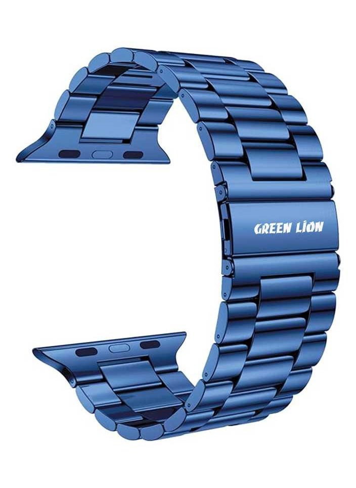 GREEN LION Green Lion Link Stainless Steel Watch Band 42/44/45/49MM - Blue  - Image 2