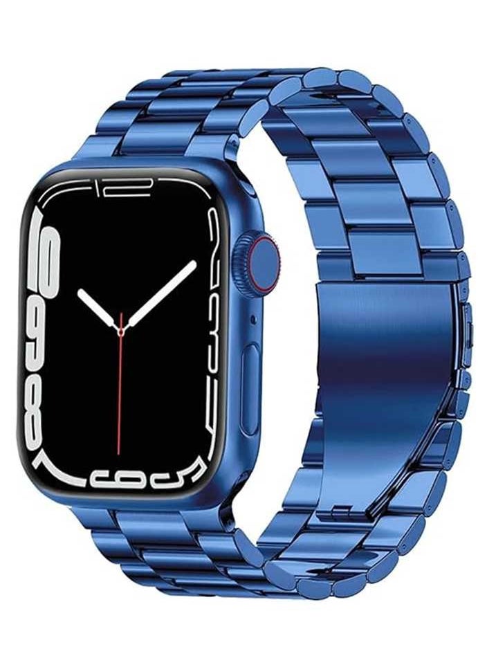 GREEN LION Green Lion Link Stainless Steel Watch Band 42/44/45/49MM - Blue  - Image 3