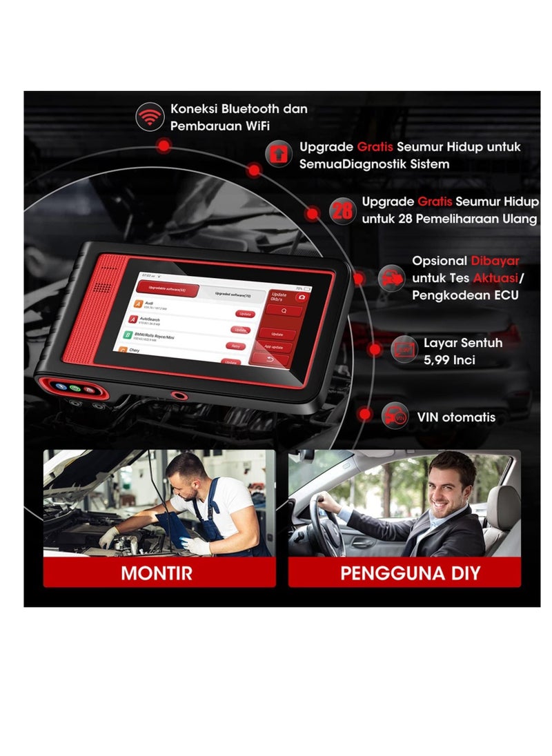 THINKCAR - Thinktool Mini OBD2 Car Diagnostic Scanner Bluetooth, All Systems Check Engine ABS Airbag Scan Tool, 28+ Maintenance Services, ABS Bleed/Oil Light/EPB/Battery Registration, WiFi Update - Image 1