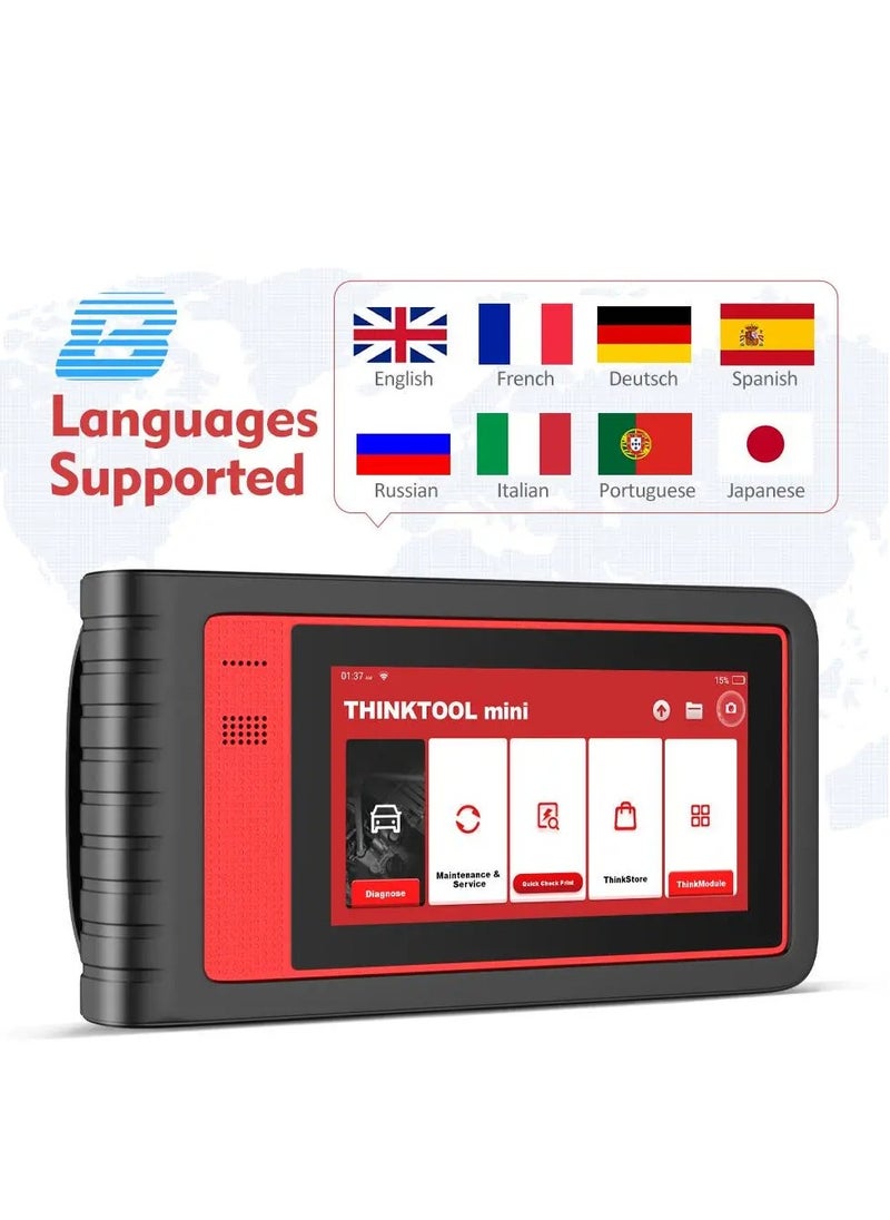 THINKCAR - Thinktool Mini OBD2 Car Diagnostic Scanner Bluetooth, All Systems Check Engine ABS Airbag Scan Tool, 28+ Maintenance Services, ABS Bleed/Oil Light/EPB/Battery Registration, WiFi Update - Image 1
