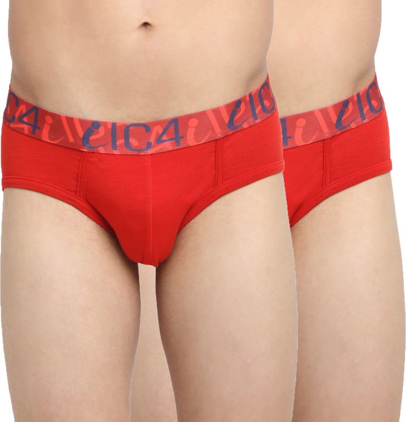 IC4 Store Red Classic Briefs Pack of 2 for Men - Image 1