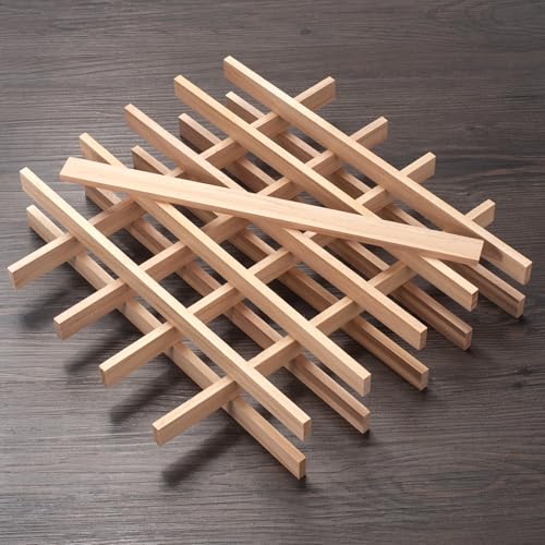 Coowayze Wood Trim Wooden Strips Slats for Wall, Wooden Dowels Sticks for Crafts, 1/4" × 3/4" × 12", 15 PCS Square Wood Dowel Rods for Crafting, Unfinished Hardwood Sticks Flat Lumber Boards for Woodworking - Image 3