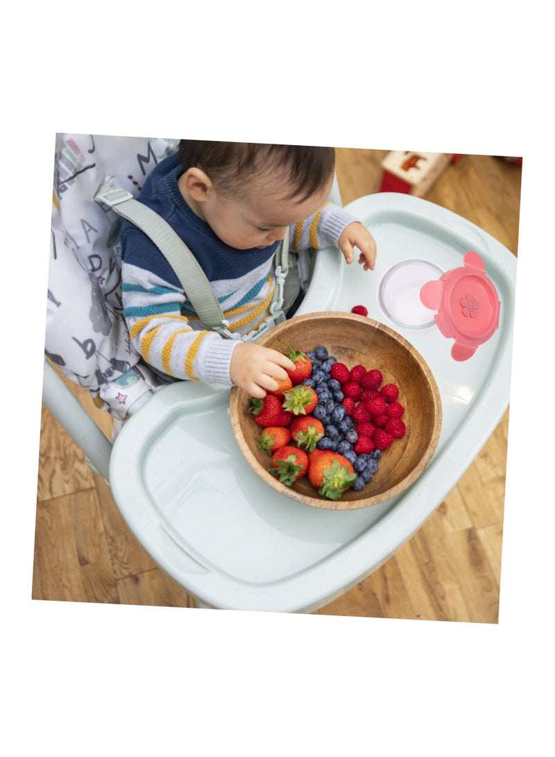 2Pcs Glass Supplementary Food Box Container Dessert Bowls Pink Glass Food Storage Refrigerator Produce Bins - Image 2