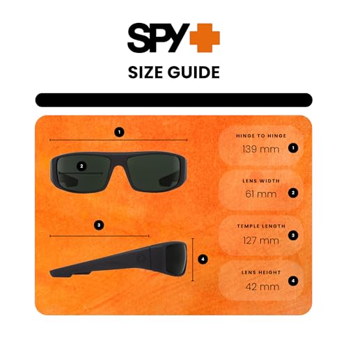 Spy Logan 670939973864 61MM Soft Matte Black/HD Plus Gray Green Polarized Rectangular Sunglasses for Men for Women +Bundle with Accessory Eyewear Kit - Image 4