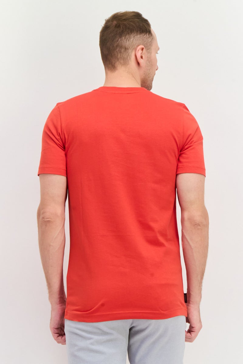 PUMA Men Regular Fit Brand Logo Short Sleeves Outdoor T-Shirt, Red - Image 2