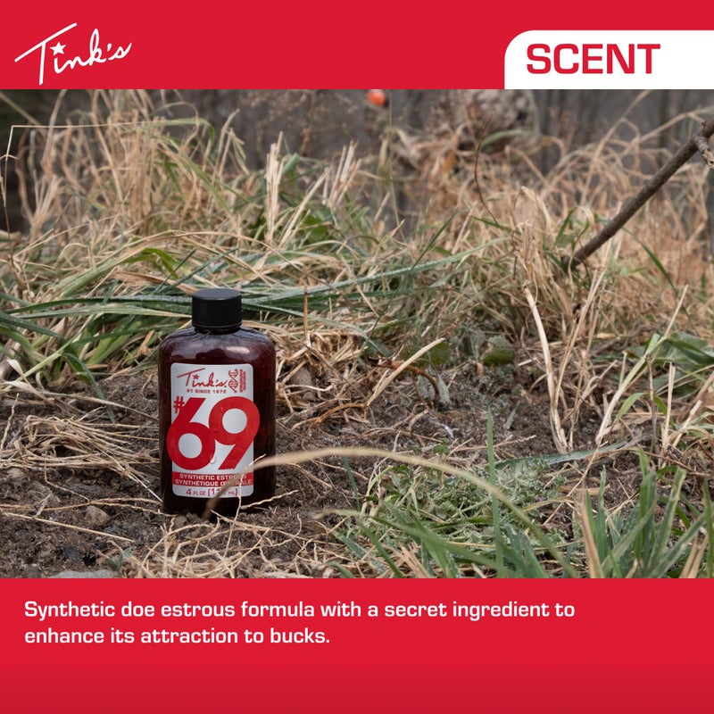 TINK'S Synthetic #69 Doe-in-Rut Deer Attractant Liquid Estrous Doe Urine Scent for Hunting (4 oz) - Long Lasting Doe Estrous - Hunting Lure/Attractant - Advanced Deer Lure - Image 3