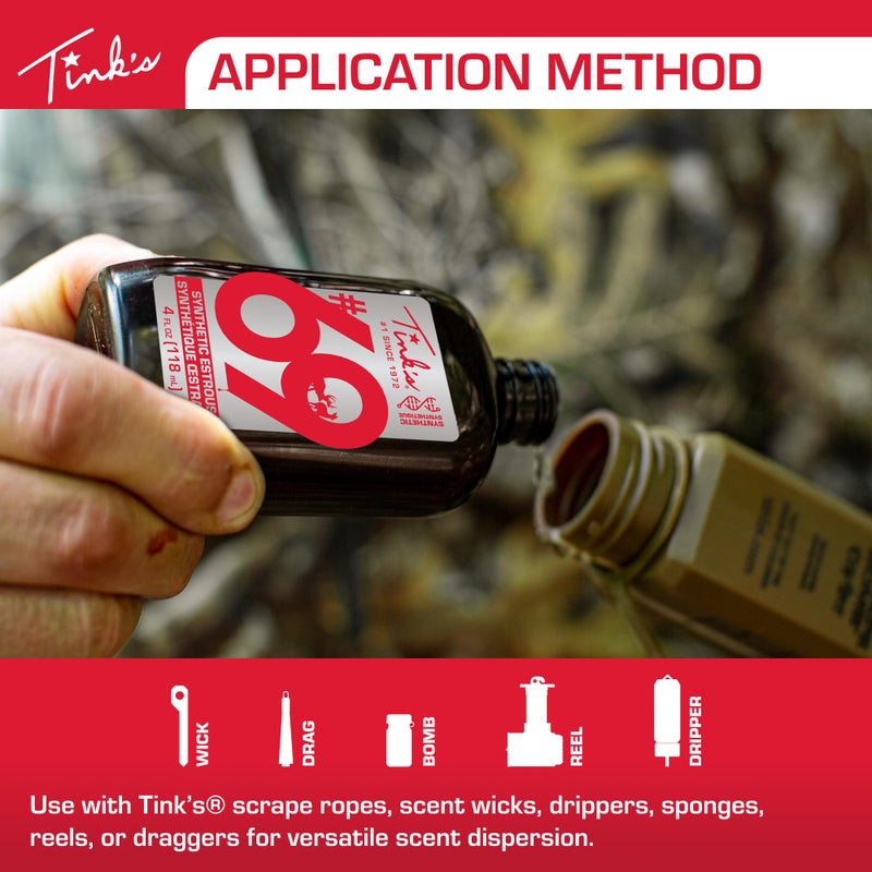 TINK'S Synthetic #69 Doe-in-Rut Deer Attractant Liquid Estrous Doe Urine Scent for Hunting (4 oz) - Long Lasting Doe Estrous - Hunting Lure/Attractant - Advanced Deer Lure - Image 4