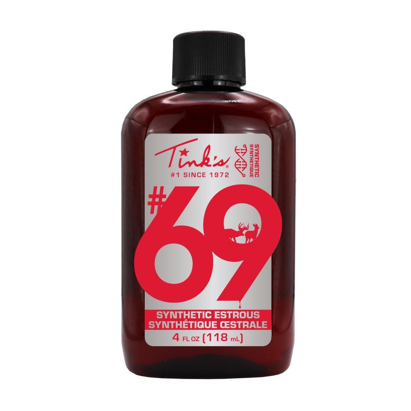 TINK'S Synthetic #69 Doe-in-Rut Deer Attractant Liquid Estrous Doe Urine Scent for Hunting (4 oz) - Long Lasting Doe Estrous - Hunting Lure/Attractant - Advanced Deer Lure - Image 1