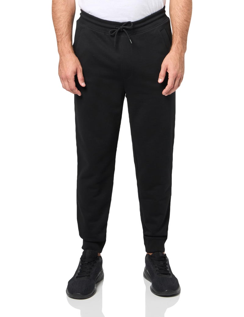 HUGO Regular Fit Square Logo Jersey Drawstring Joggers Black Pepper