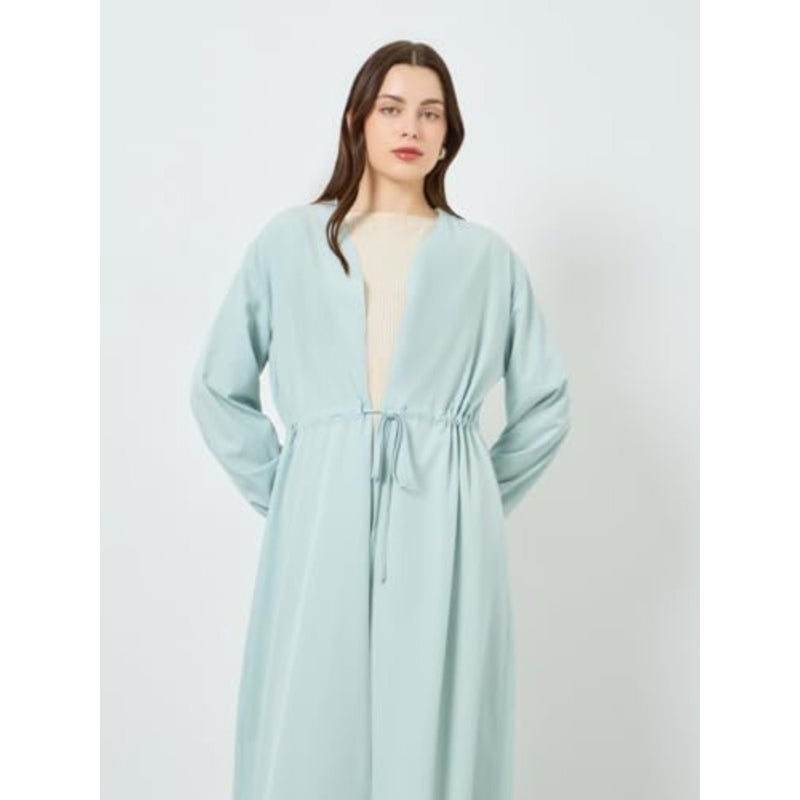 Styli Women 7028407213 Waist-Drawstring Kimono Abaya - Image 3