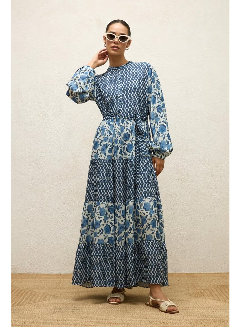 Manuka Floral Patchwork Maxi Dress - Image 1