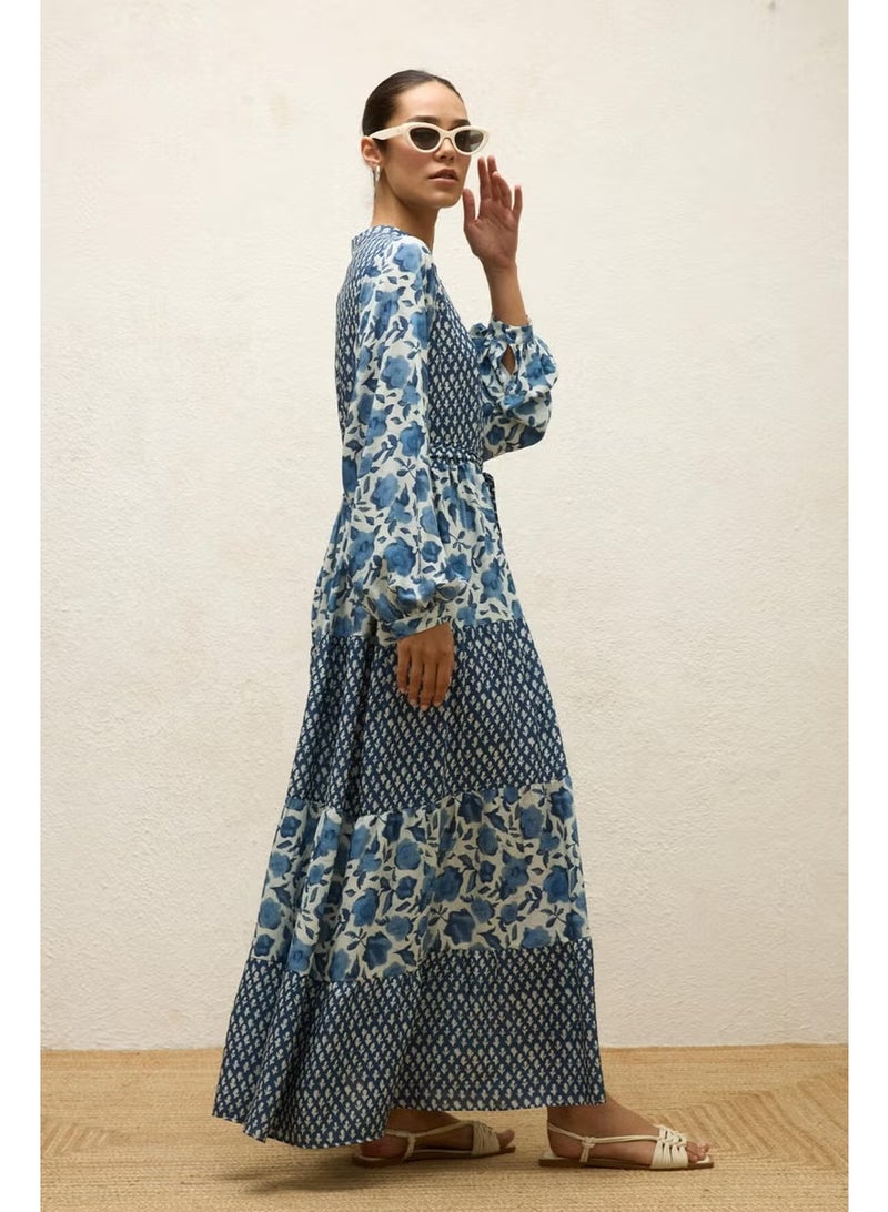 Manuka Floral Patchwork Maxi Dress - Image 5