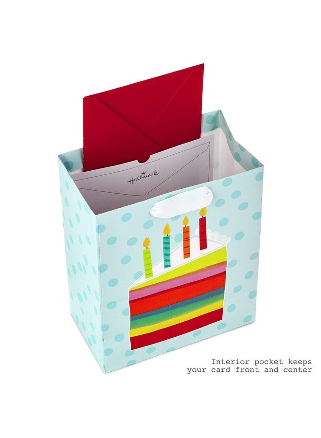 Hallmark 9" Medium Gift Bag With Tissue Paper (Rainbow Cake Slice) For Birthdays - Image 5