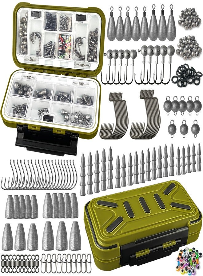 Vipfish Fishing Tackle Kit, 264/397PCS Hooks, Weights, Sinkers, Swivels, Snaps, Beads, Bobber Stops, for Saltwater & Freshwater Fishing, Tackle Box Included (Fishing Accessories Kit 264Pack) - Image 1