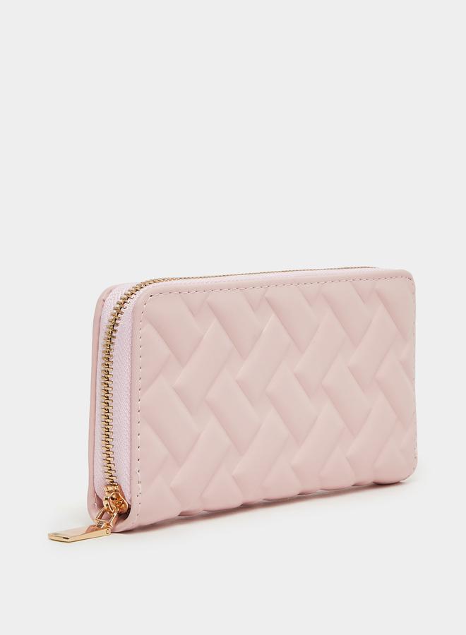 Styli Quilted Zip Around Wallet - Image 1