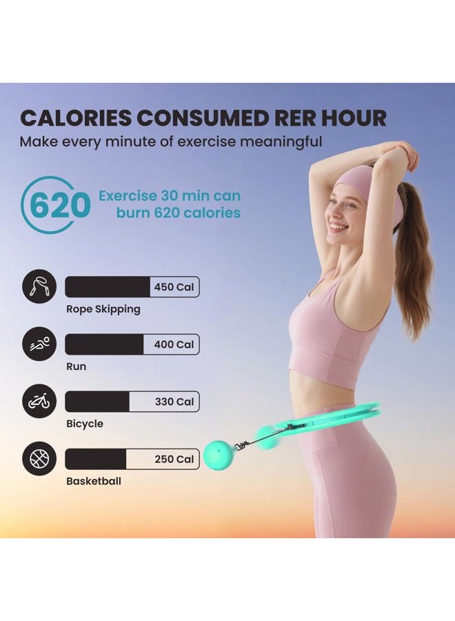Fikswe Weighted Infinity Exercise Hoop - 64in 30 Links Smart Hoop for Adult Weight Loss, Plus Size Low-Impact Fitness Hoop for Beginners & Women​ - Image 4