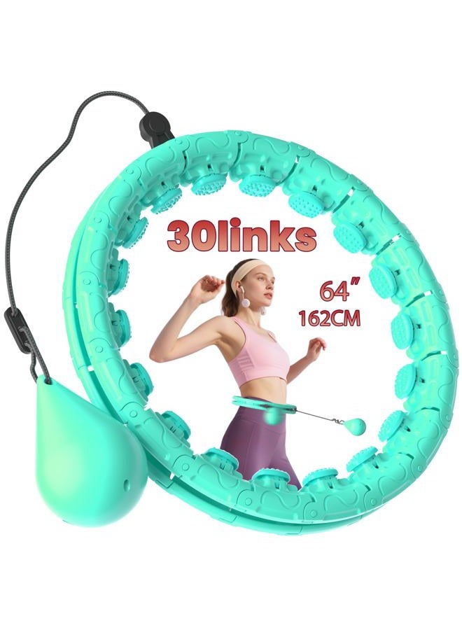 Fikswe Weighted Infinity Exercise Hoop - 64in 30 Links Smart Hoop for Adult Weight Loss, Plus Size Low-Impact Fitness Hoop for Beginners & Women​ - Image 1